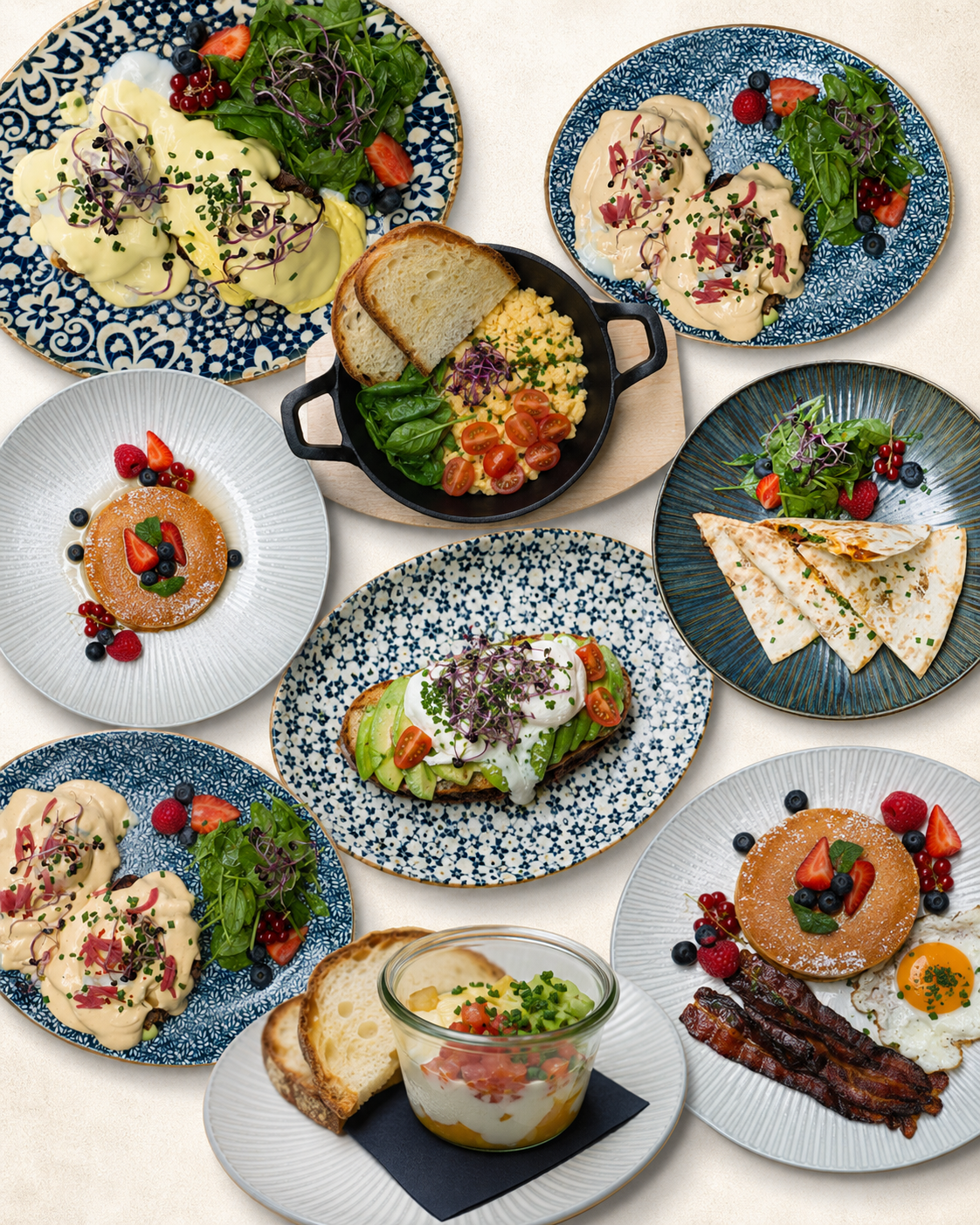 Breakfast und Brunch Auswahl im Papa Joe's Ingolstadt
